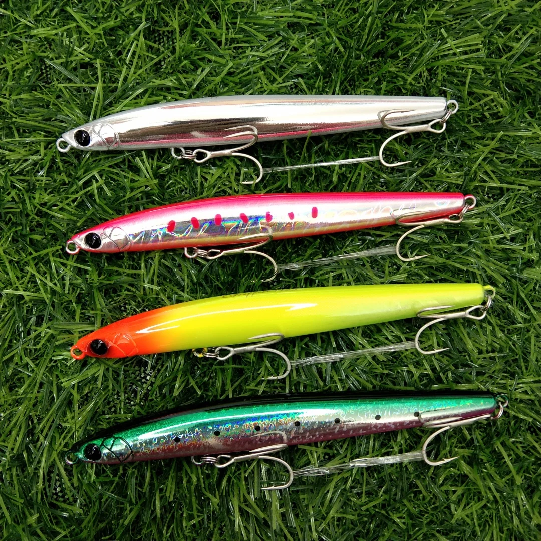 

TSURINOYA 4 шт., 115 мм, 20 г, макс. 80 м, сверхдлинный тонущий карандаш для заброса, GRIFFIN, тонкая искусственная жесткая приманка, форель, окунь, морская рыболовная приманка