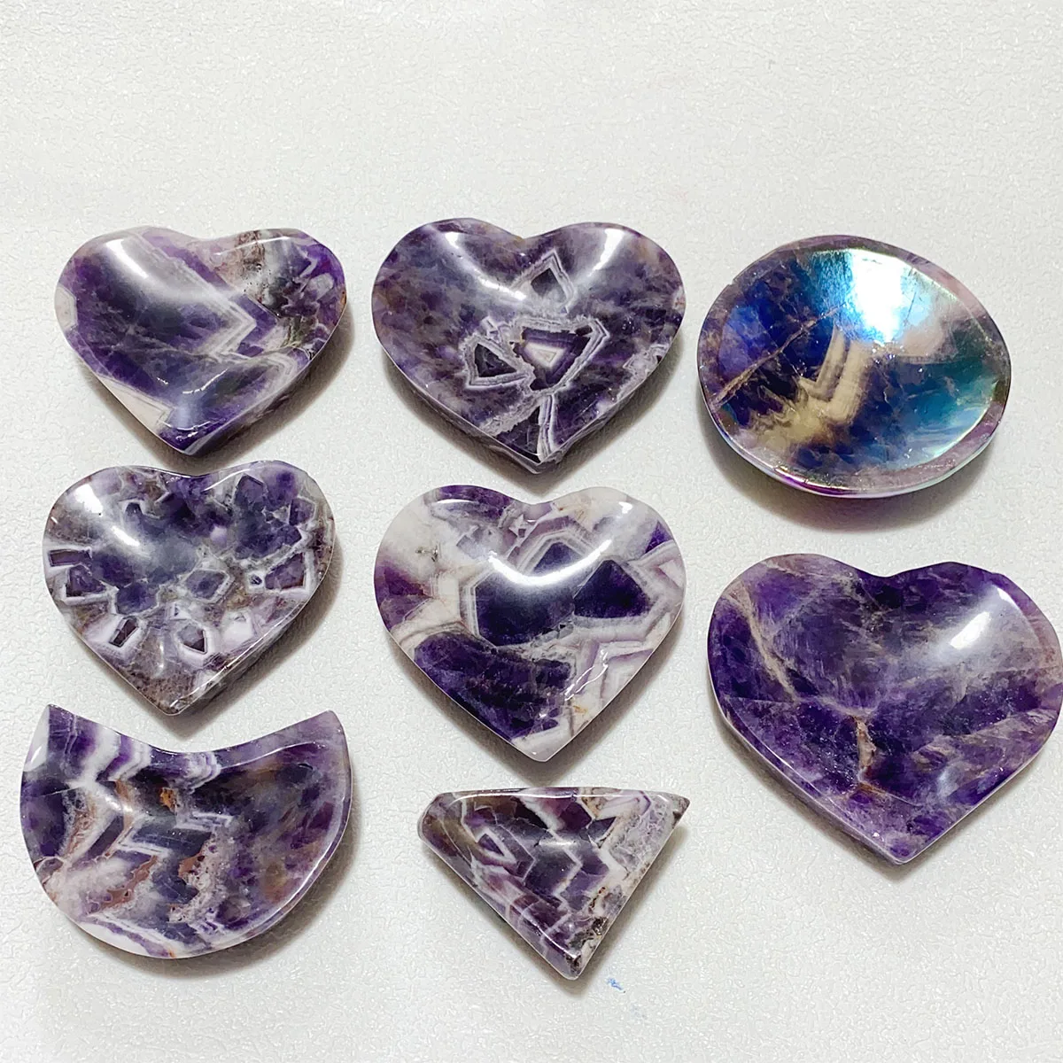 Natural Dream Amethyst Crystal Star Shape Bowl Spiritual Meditation Home Decor Jewelry Crystal Crafts