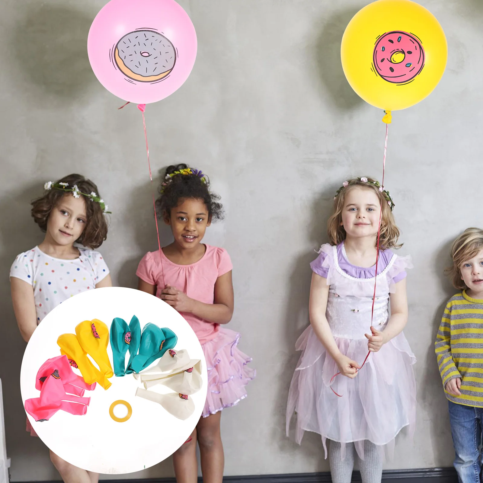 

32 Pcs Donut Balloons Donut-themed Party Decorations Doughnut Supplies Child Decors