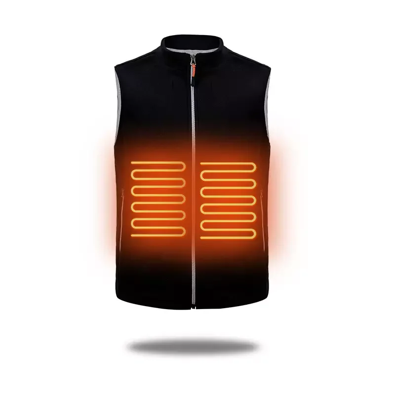 2022 New Rechargeable Heated Men'S Vests USB Power Bank Carbon Fiber Waterproof Battery Polar Fleece Heating Jacket For Women