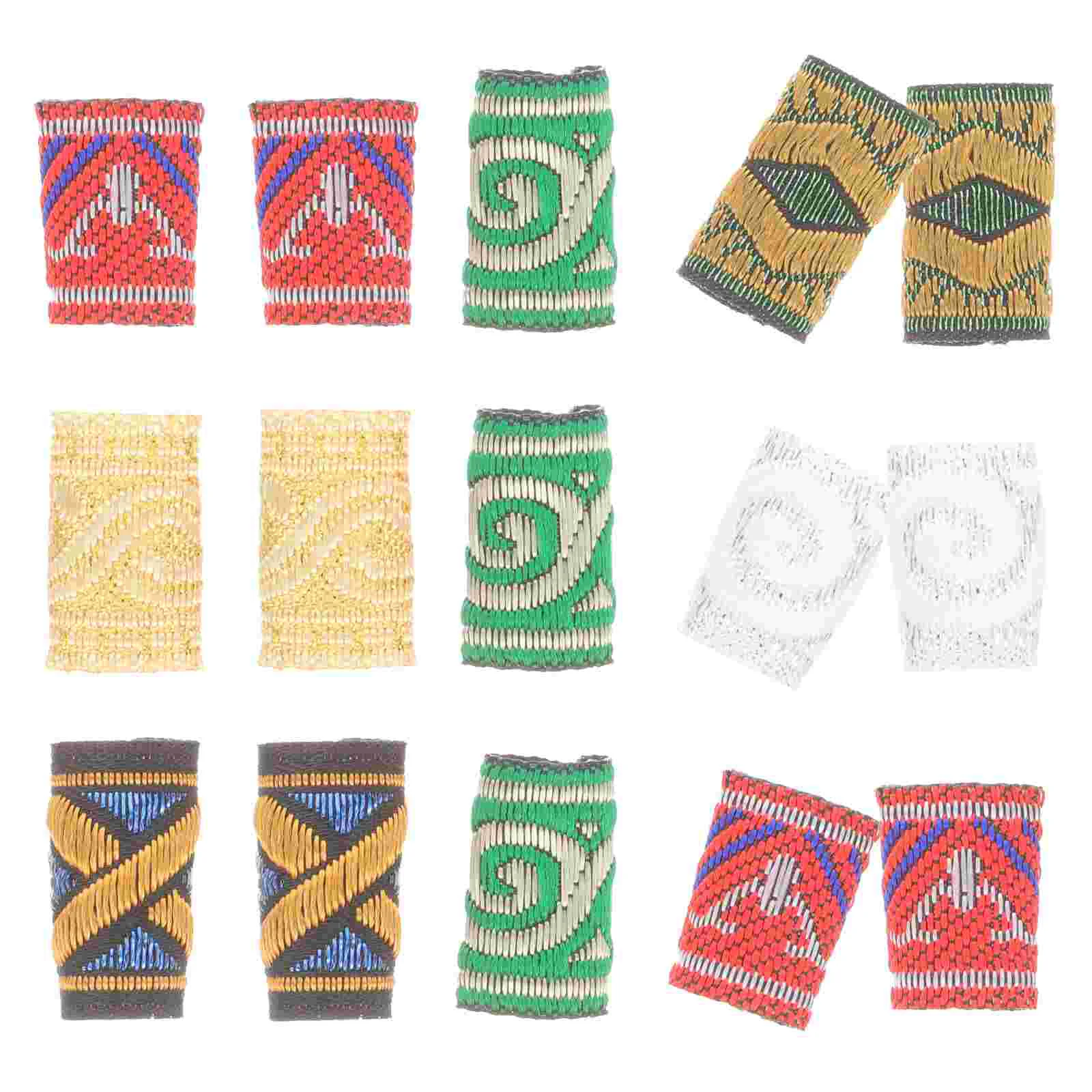 

Dreadlock Colored Cloth Hair Ring Cuffs Braid Rings Filigree Tube Dreadlocks Accessories