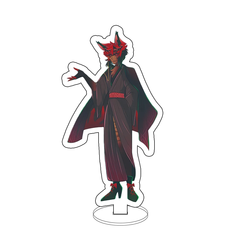 15Cm Acrylic Standing Plates for Hazbin Hotel Velvet Vox Lucifer Morningstar Alastor Cartoon Acrylic Standee Desktop Decoration