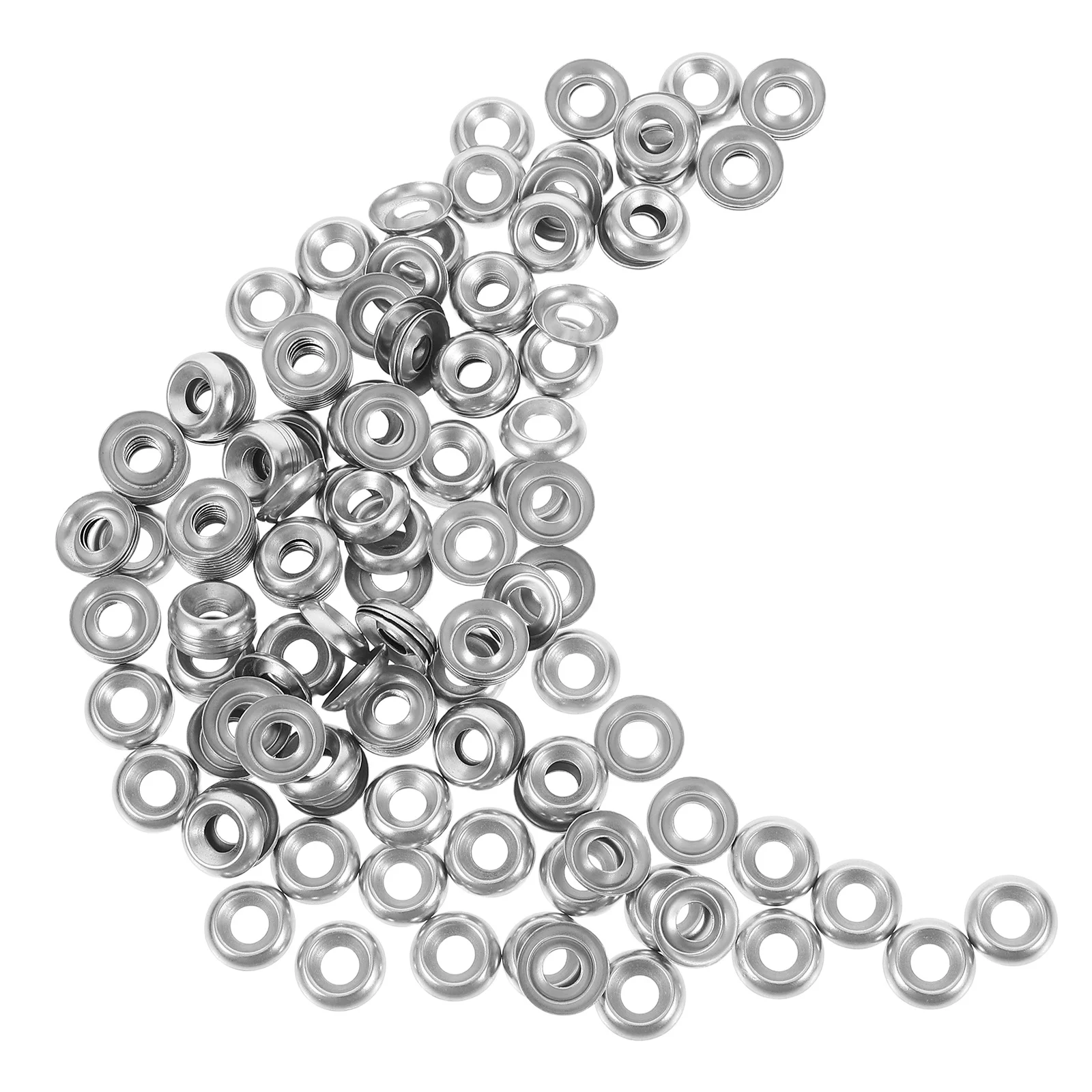 

200Pcs Stainless Steel Concave Washers Surface Durable Metal Locking Washers Kit Finishing Washer Washer Set