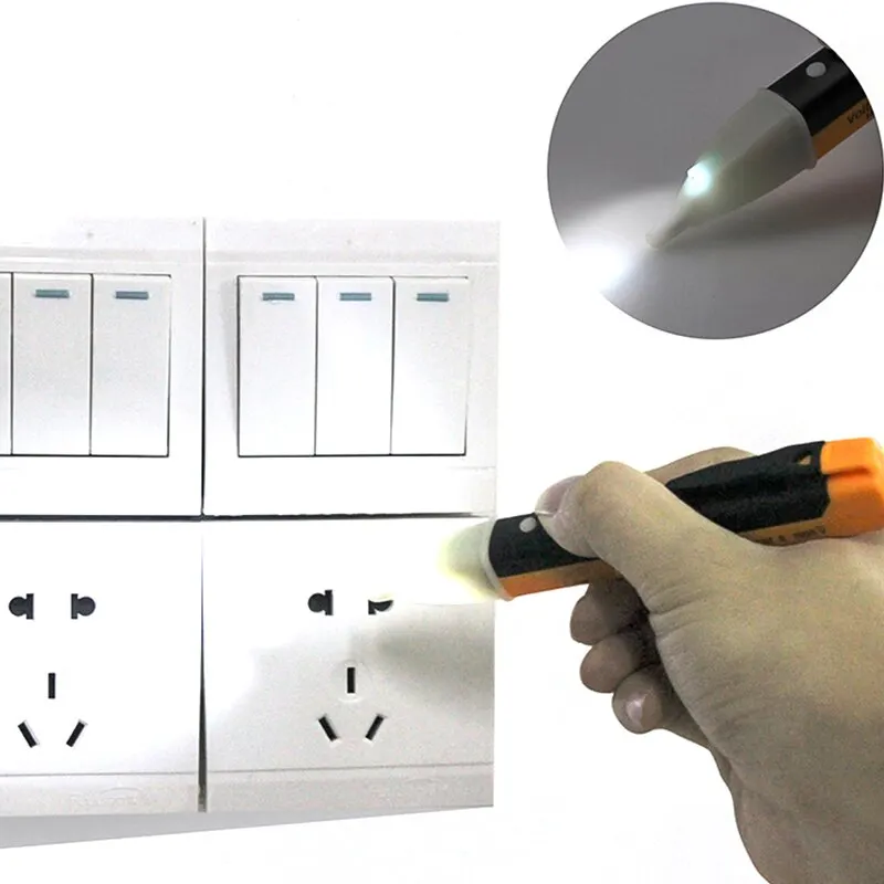 1-2pcs Voltage Indicator 90 1000V Pen Voltage Tester AC Current Tester LED Voltage Detector Sensor Tester Pen Electrician Tool