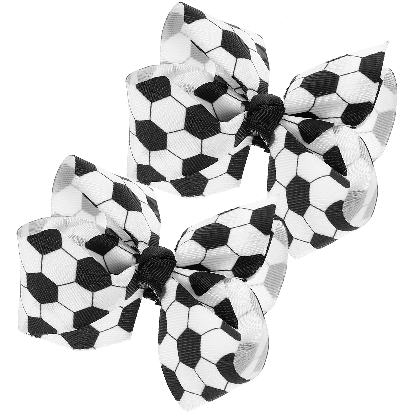 2 Pcs Children's Headwear Football Bubble Bow Hairpins Fans Decoration Cheerleading 2pcs Claw Clips Girls Bows for Accessories