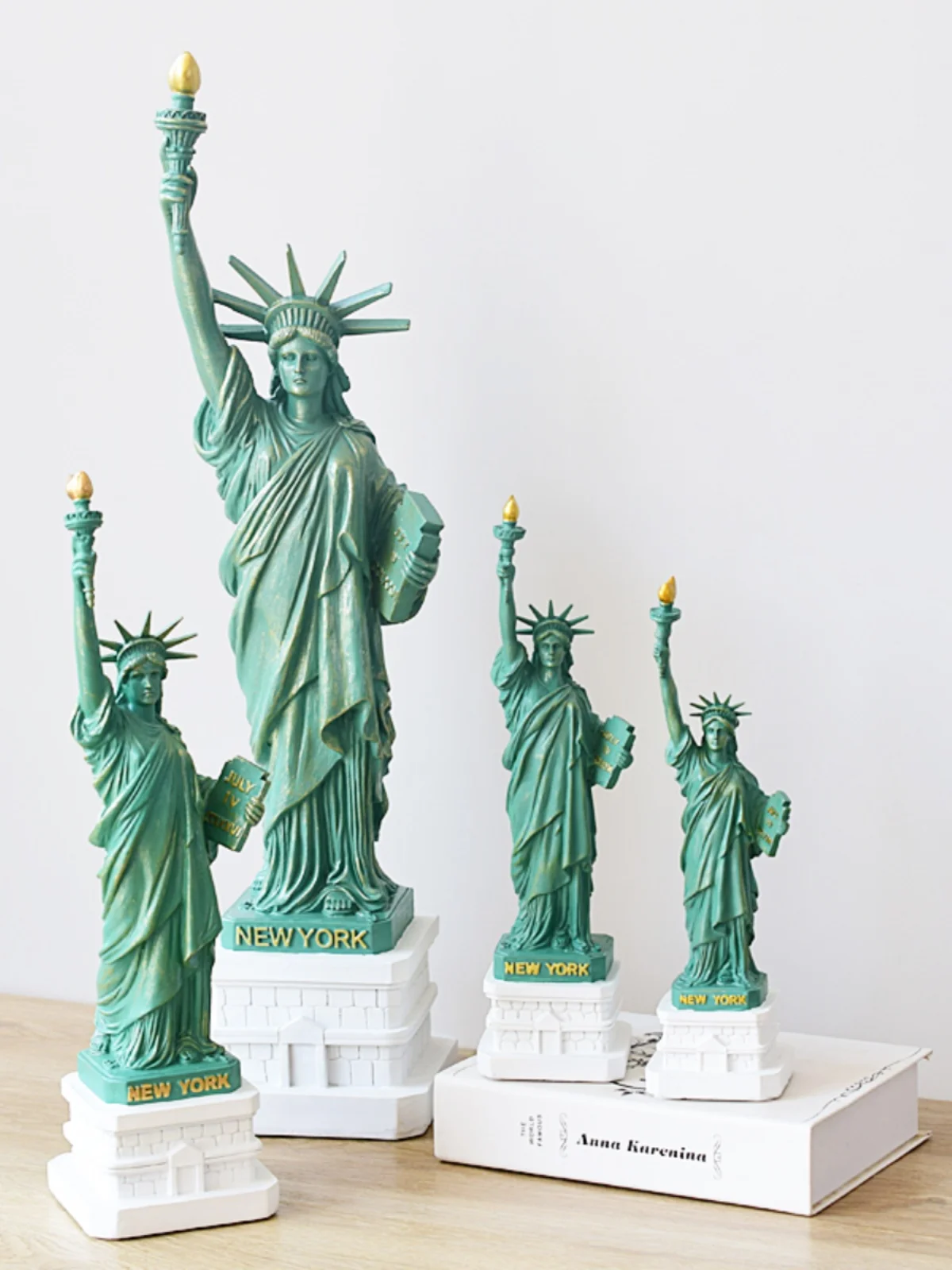 Escultura de resina de la Estatua de la libertad de Nueva York, decoración de escritorio de gran tamaño, recuerdo turístico