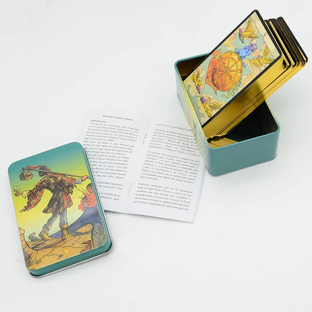 Waite Metal Box Rider Mysterious Tarot Multiplayer Entertainment Family Gathering Game Interesting Table Game with Paper