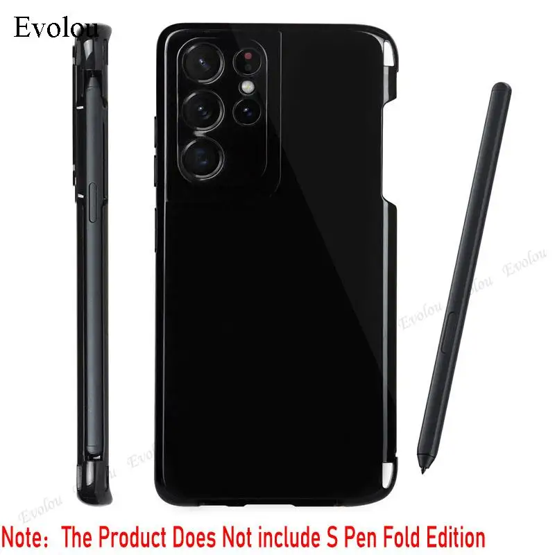 S-Pen Slot Phone Case For Samsung S21 Ultra Soft Silicone Transparent Shockproof Stylus Socket Cover For Samsung S21 Ultra Capa