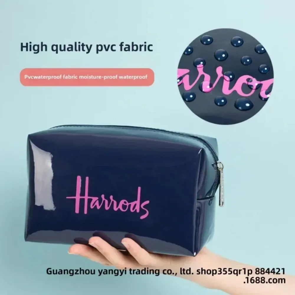 2025 حقيبة ماكياج Y2K سعة كبيرة PVC مقاوم للماء قسط إلكتروني الطباعة حقيبة التخزين السفر حقيبة المرحاض المحمولة