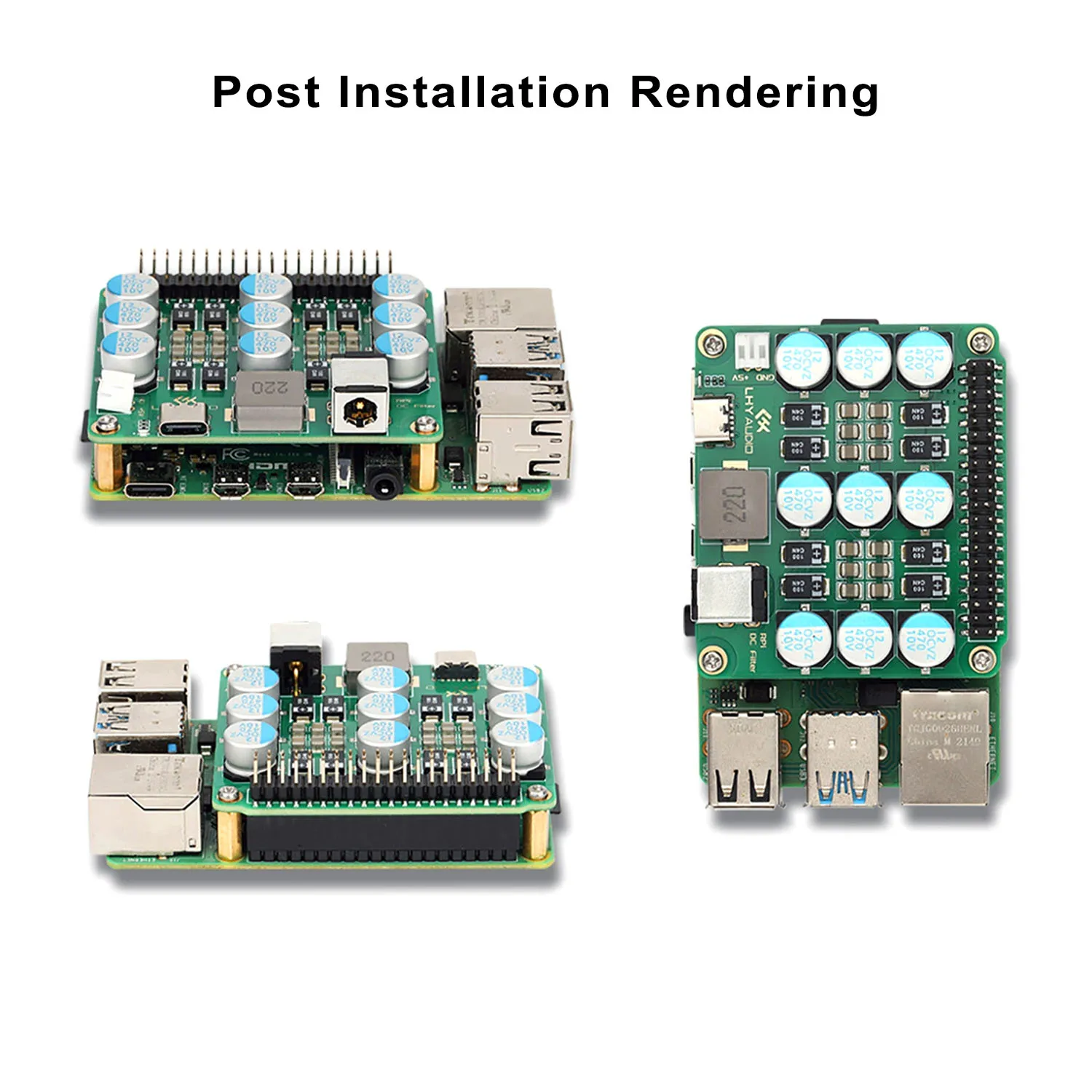 Raspberry Pi Pi4/5 Dedicated DC Power Filter Purifier Board HiFi Amplifier Audio Noise Reduction Upgrade Expansion Module Board
