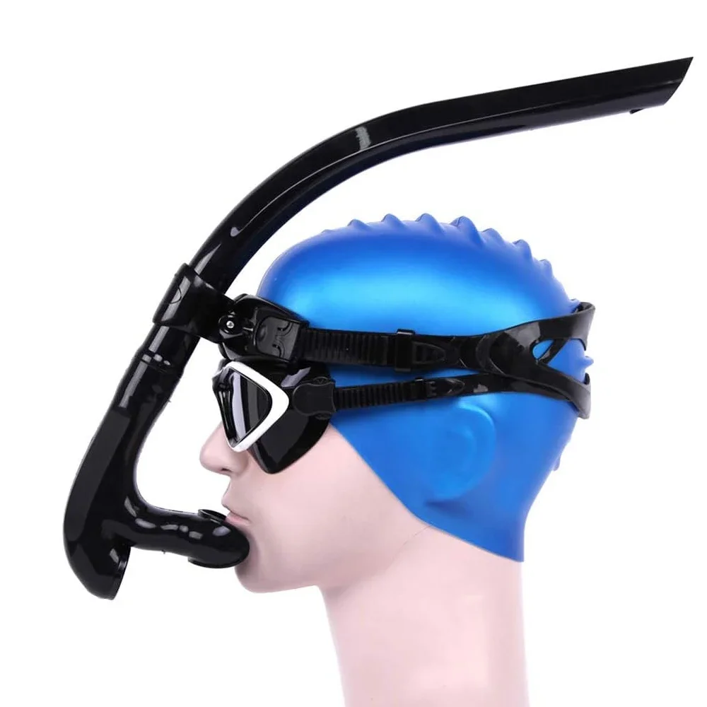 Swim Snorkel, Swimmers Snorkel for Lap Swimming Training Snorkeling, Front Mounted Training Gear with  Silicone Mouthpiece