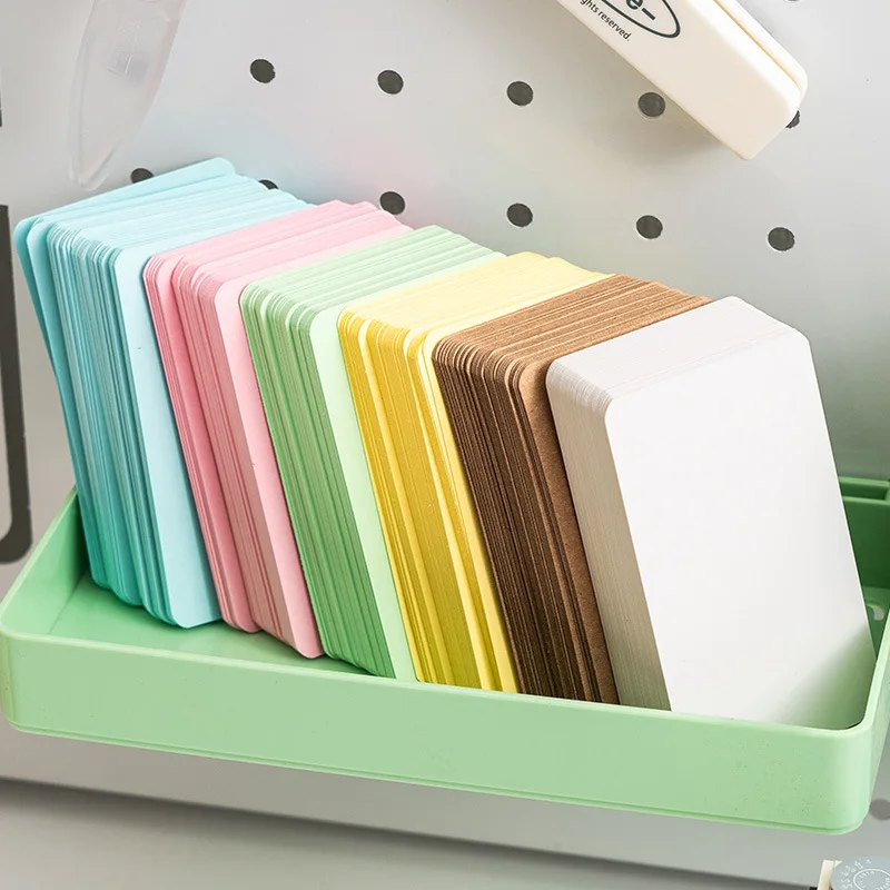 Small Portable Colorful Blank Hard Cards Handwritten Memory Flashcards Ideal for On-the-go Notes, Reminders & Daily Message