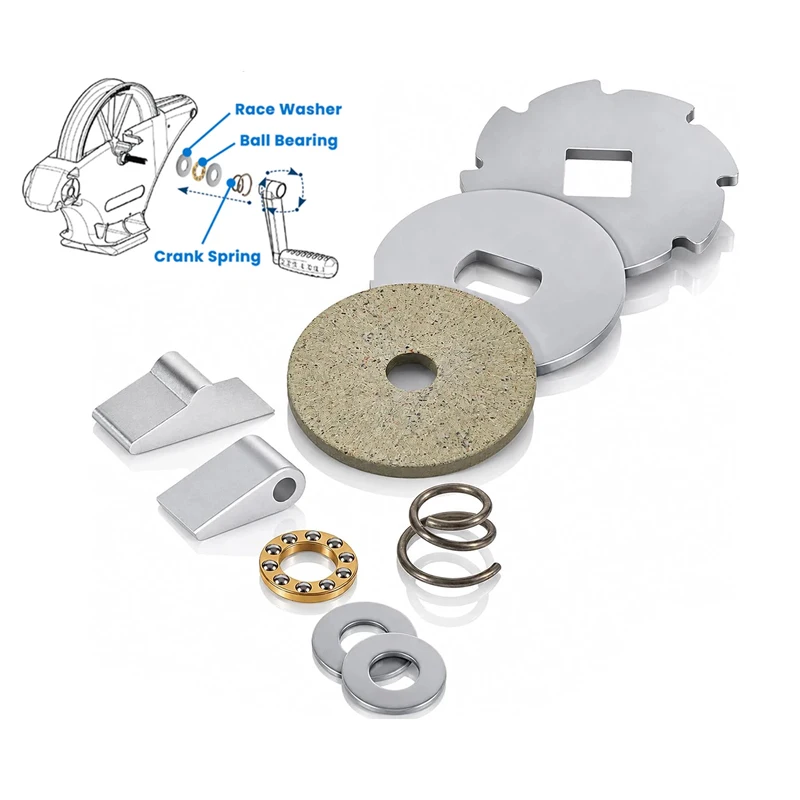 Ship Rebuild Kit for Cannon Uni-Troll & Easi-Troll Manual Downriggers Includes Dog Ratchet, Spring, Clutch Pad, Brake Plates
