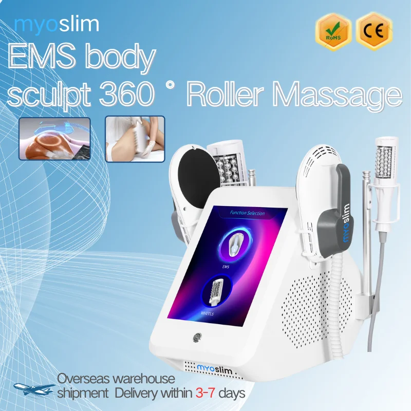 

MYOSLIM 6500W 15T RF Machine 15 Tesla HIEMT Magnetic Body Shaping Muscle Stimulator Fat Burning for Weight Loss Diamond Roller