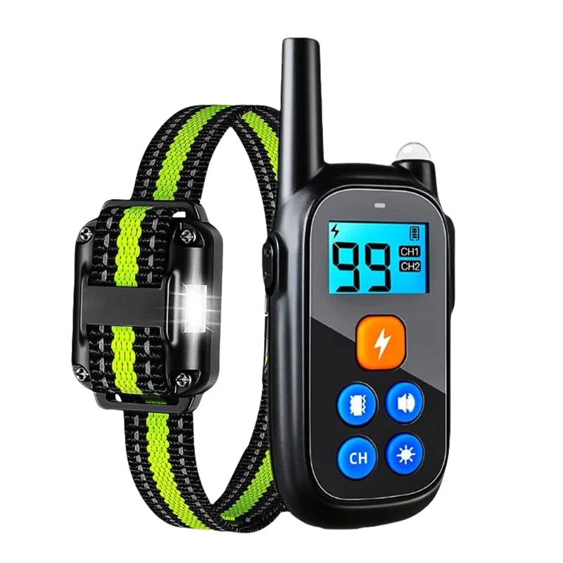 

300m Remote Reflective Waterproof Bark Bite Stopper Outdoor Yard Small Large Dog Training Items Flashlight Ultrasonic Collar