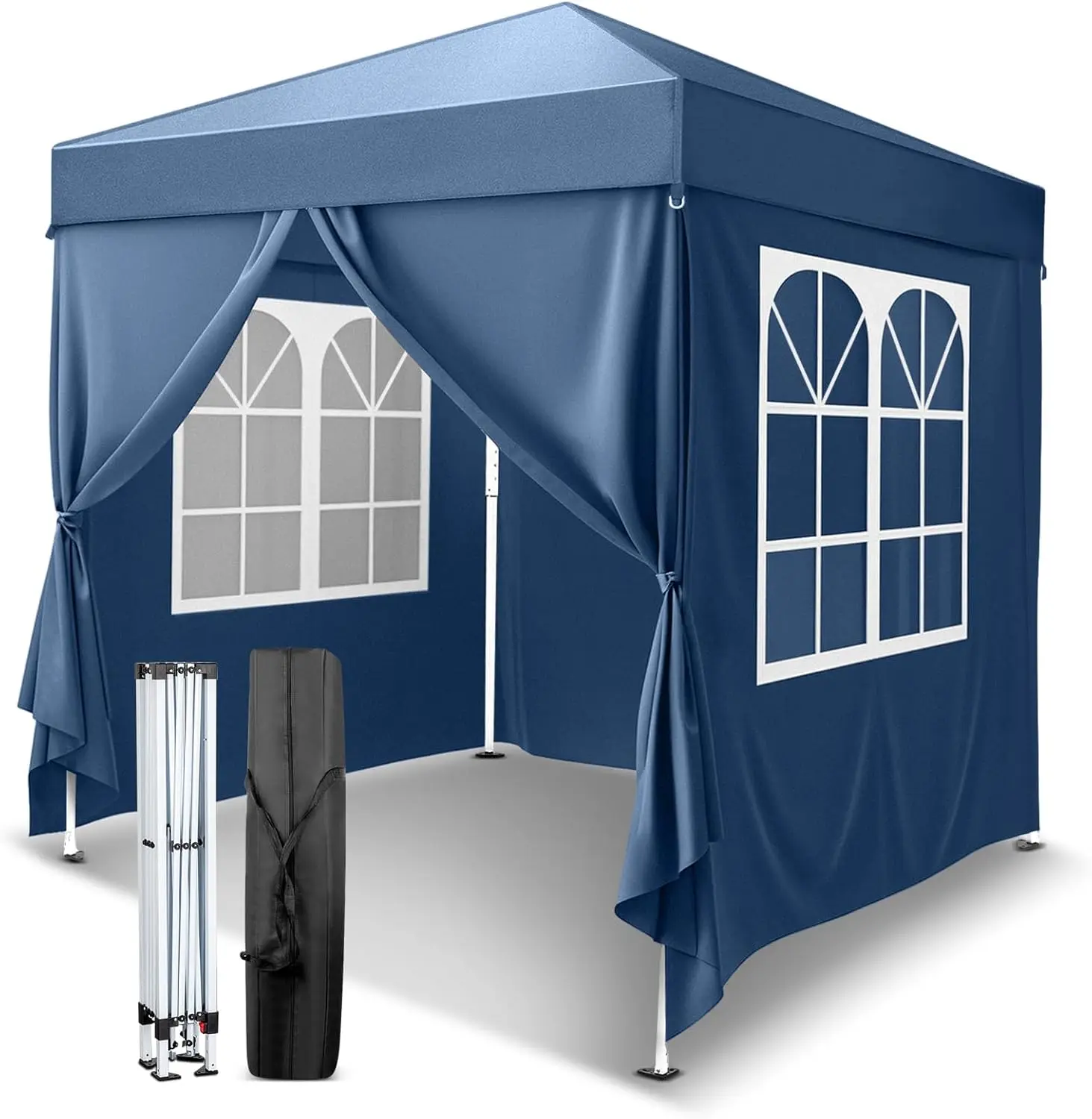 

6.5x6.5 Pop Up Canopy Tent with Sidewalls, Outdoor Gazebo Canopy Tent, Patio Event Tents Outdoor Event Shelter for Parties (Blue