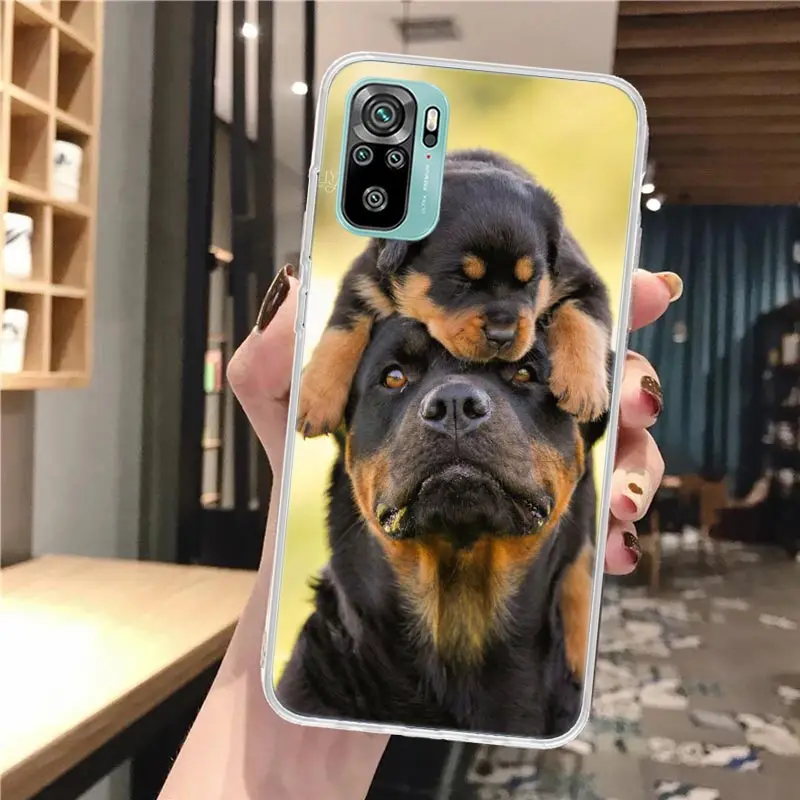 Rottweiler Dog Soft Phone Case For Xiaomi Redmi 10 10A 10C 9 9A 9C 9T 12 12C 8 8A 7 7A 6 6A S2 K20 K40 Pro 10X K30 Coque