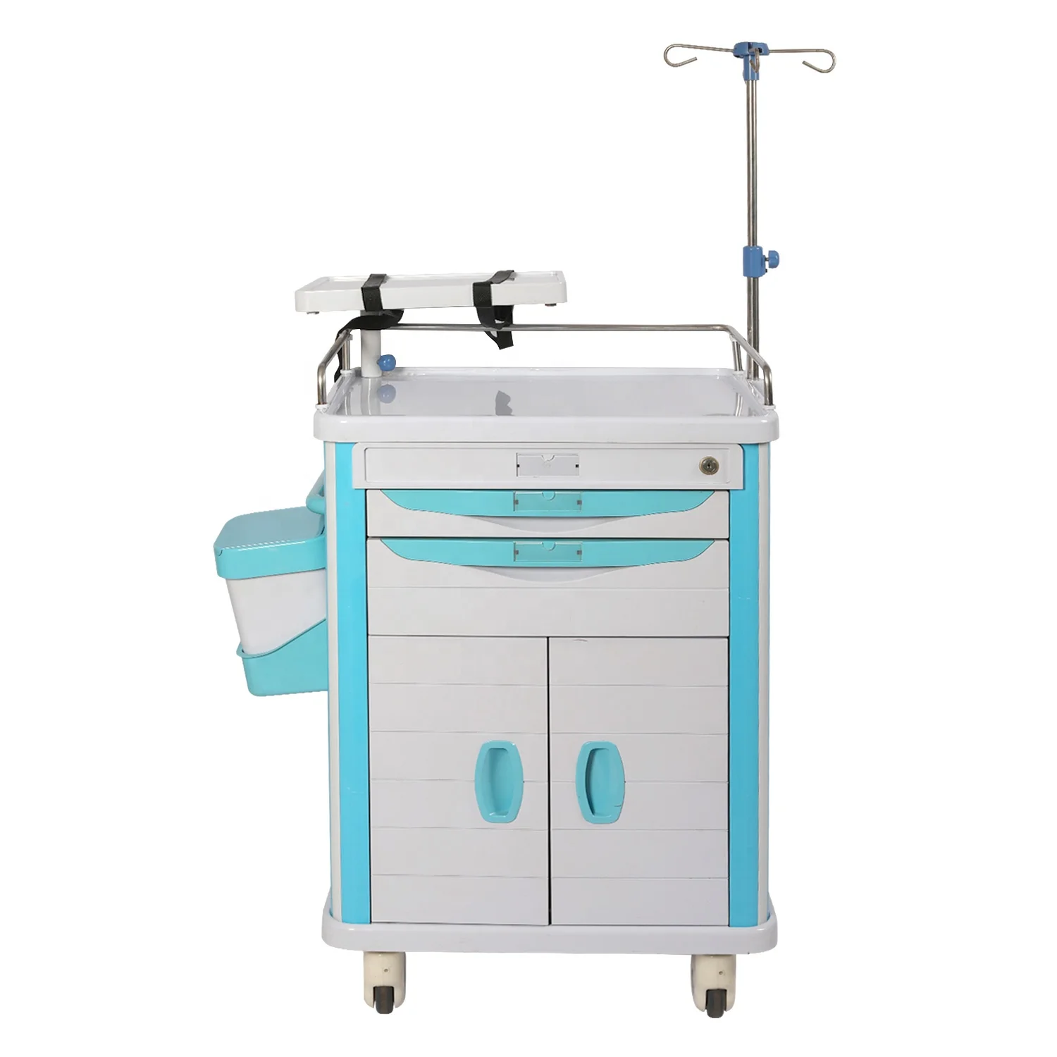 

High Quality Hospital Equipment Nursing Crash Cart Medical Anaesthesia Patient Drug ABS Emergency Trolley