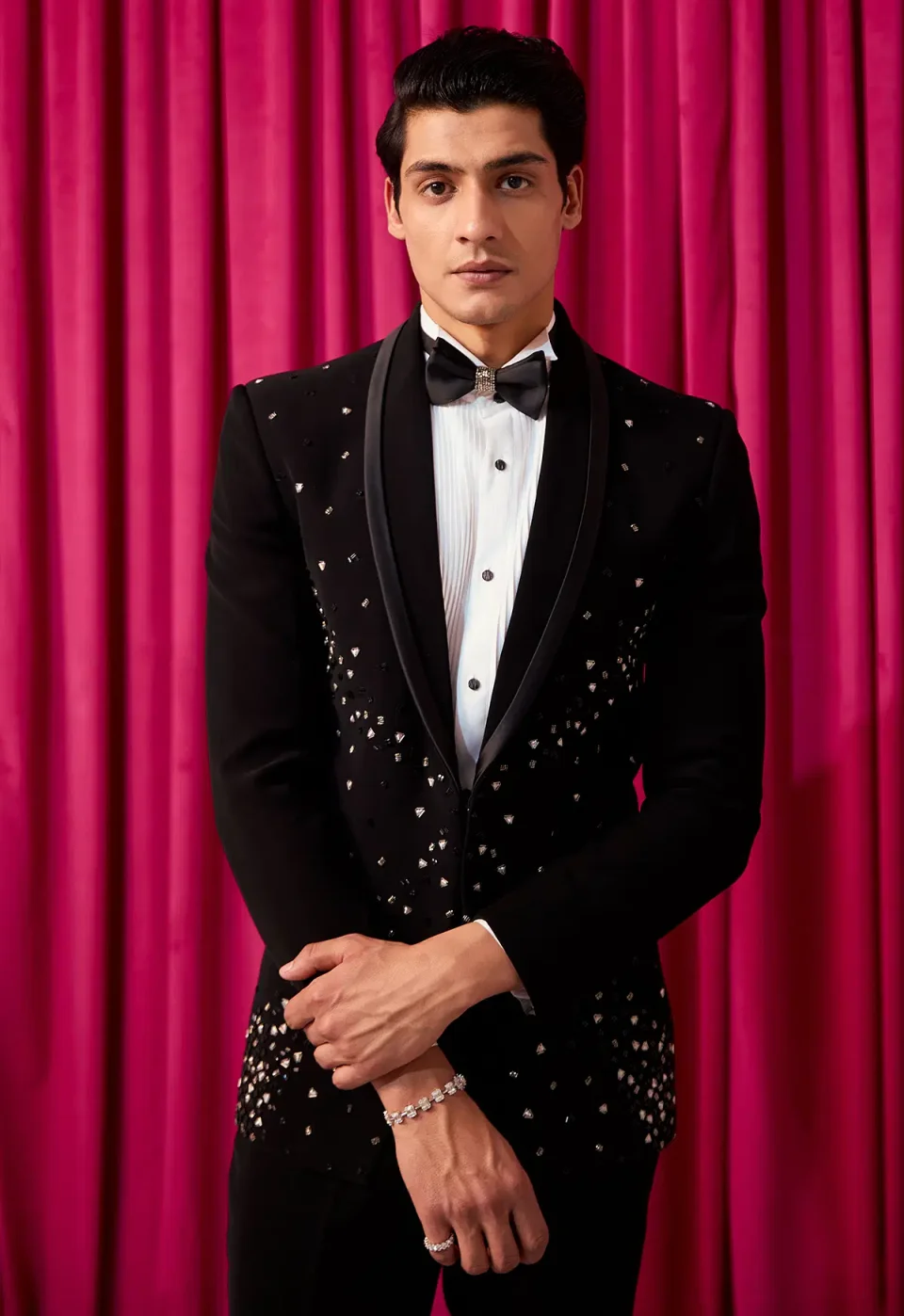 New Wedding Men's Suit Crystal Men Suit Party Suit Slim Fit 2-PCS Tailor-Made Groom Groomsman Formal Occasions Size Customized