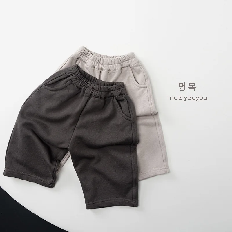 Trendy Cotton Casual Pants for Boys and Girls Autumn Loose Korean Versatile Sports Pants Children Clothing New