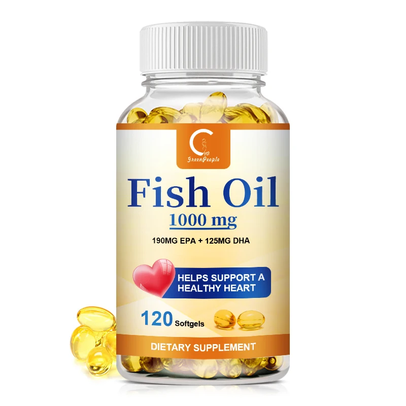 GPGP Omega 3 Fish Oil Capsules Rich In DHA and EPA Helps Improve Bad Mood,Brain & Heart Health