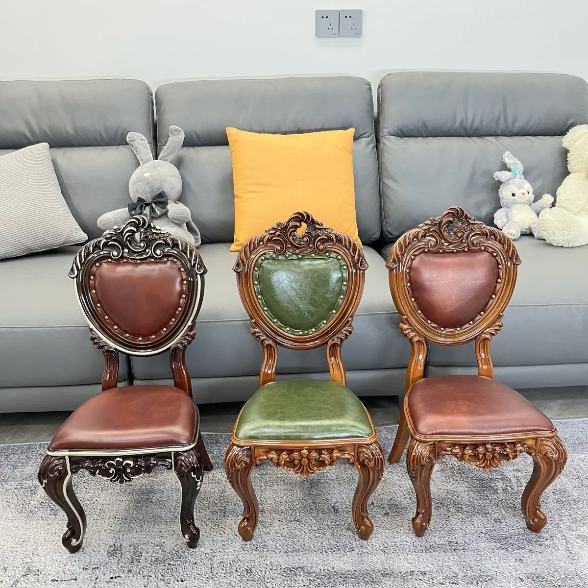 

Low Chair Study Living Room Chairs Upscale Durable European Armchair Home Bedroom Single Vanity Chair Dining Room Furniture