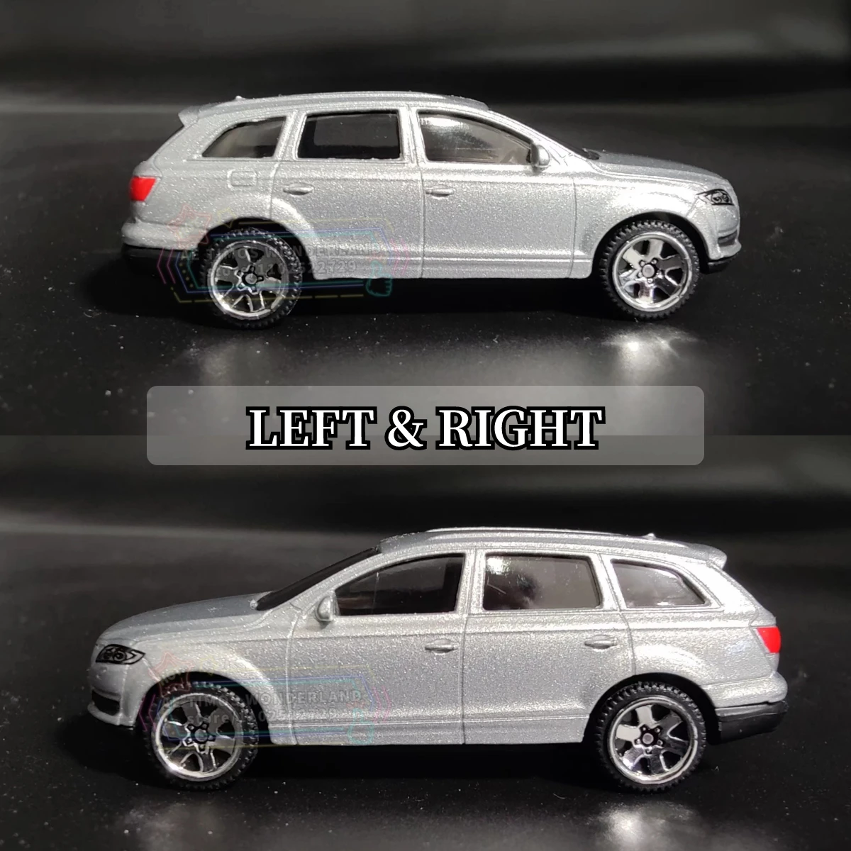 Scale 1/64 Audi Q7 SUV Replica Metal Mini Car Model Miniature Art Vehicle Figure Diecast Ornament Kid Boy Xmas Gift Toy