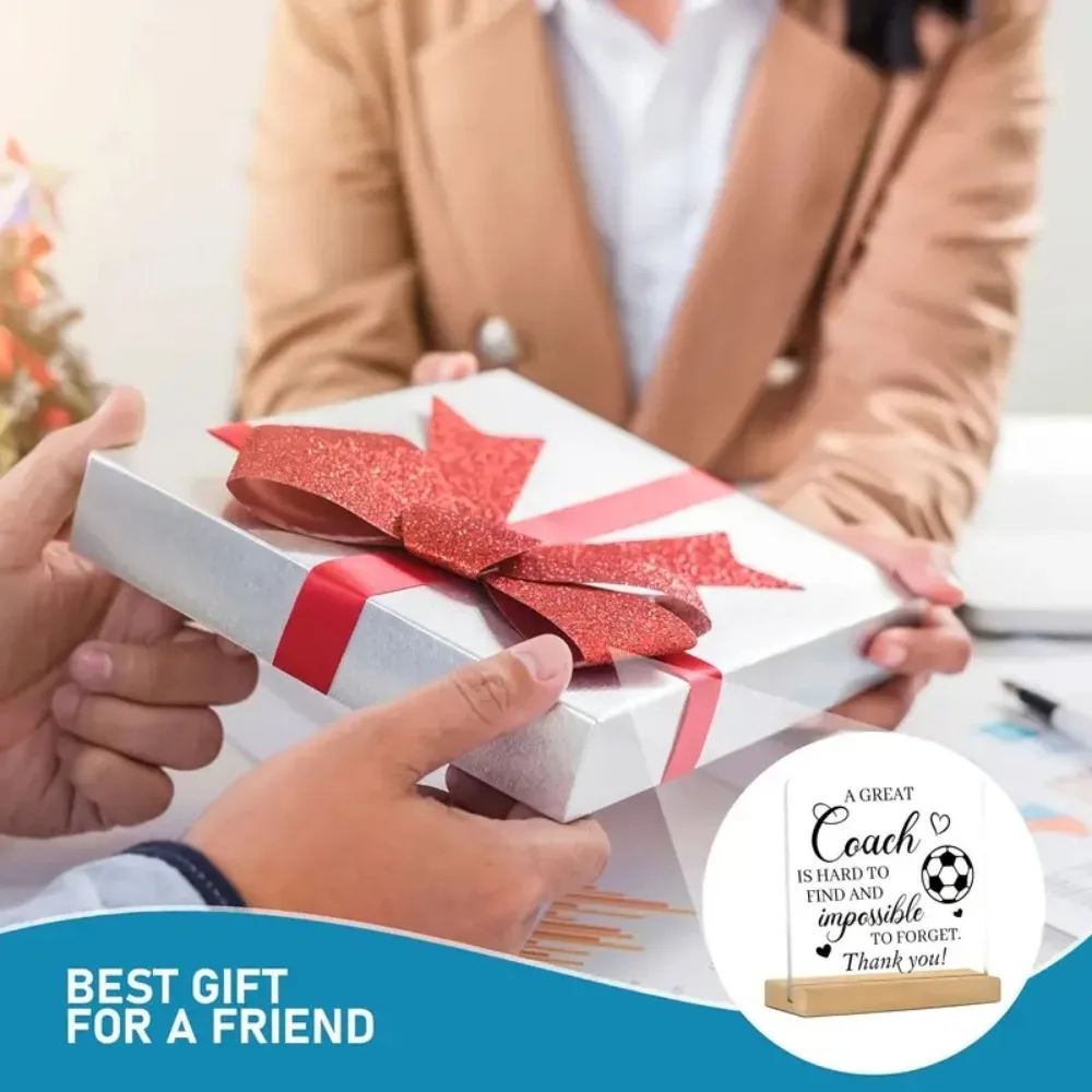 بطاقة شكر ملهمة من الأكريليك ثنائية الأبعاد - "العثور على مدرب ممتاز صعب ولا ينسى"، ديكور المكاتب المنزلية #6