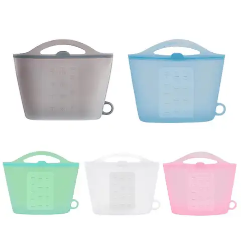 식품 보존 정리함 실리콘 보관 가방, 냉장고 과일 보관 파우치, 전자레인지 스팀 소독 가방, 식품 가열 가방, 1L