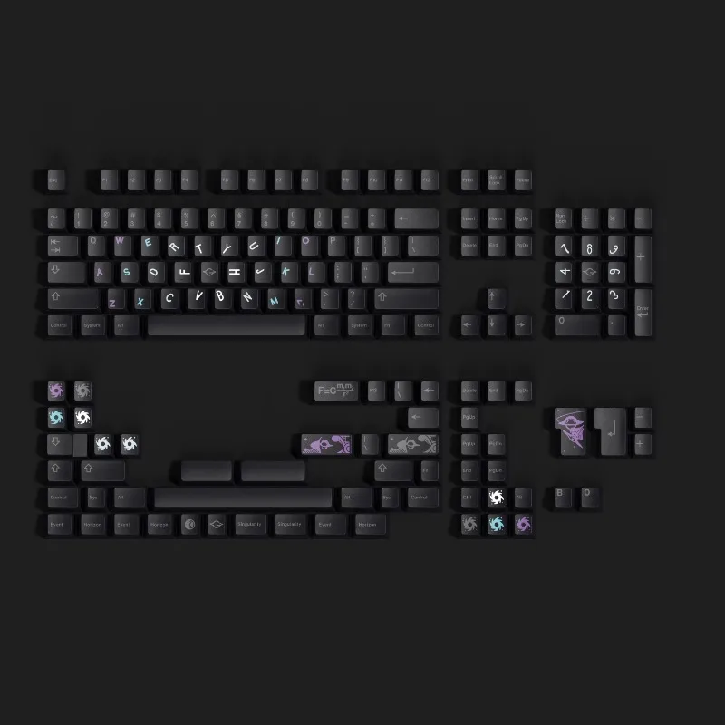 Imagem -06 - Gmk Singularity Tema Keycaps Grupo Sublimação Pbt Perfil Cereja Acessórios Teclado Mecânico Preto Presente