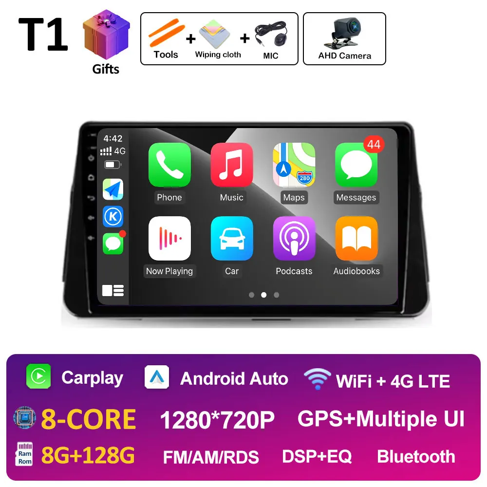 Android 14 Draadloze Carplay Auto voor NISSAN MICRA KICKS 2017 2018 2019 Autoradio Multimedia Videospeler 4G Navigatie GPS BT