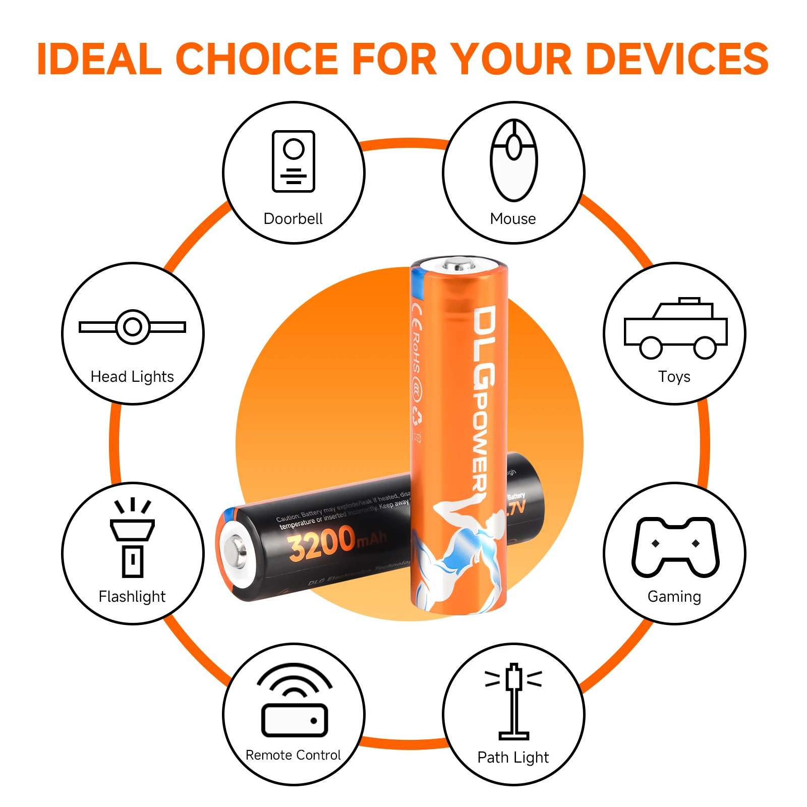 DLGPOWER 3.7V 18650 3200MAH 充電 - Vape Battery 18650 のレビューと価格