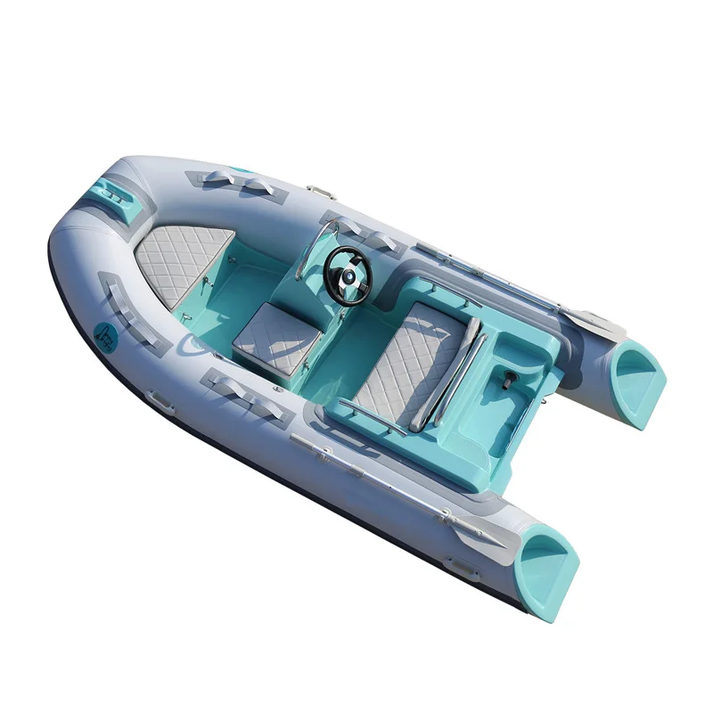11.8feet 3.6m Fiberglass Boat Rigid Hull Orca Hypalon Tube Inflatable Sailing Boat