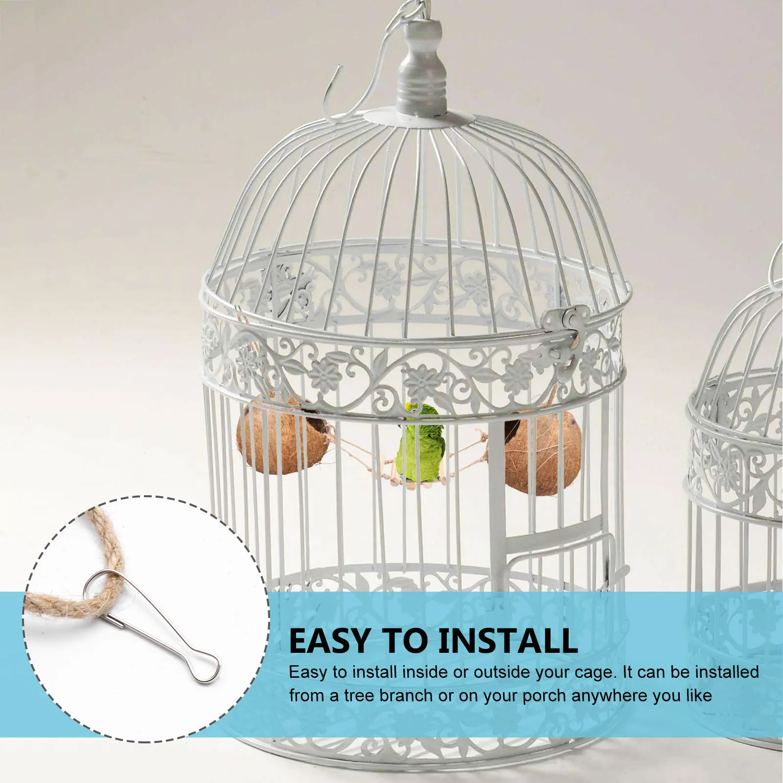 

For Birds Hamsters Small Pets Cage Wood Ladder Play House Stress Relief Safe Hideaway Bird Cage Shell Squirrel Rat Pet Habitat