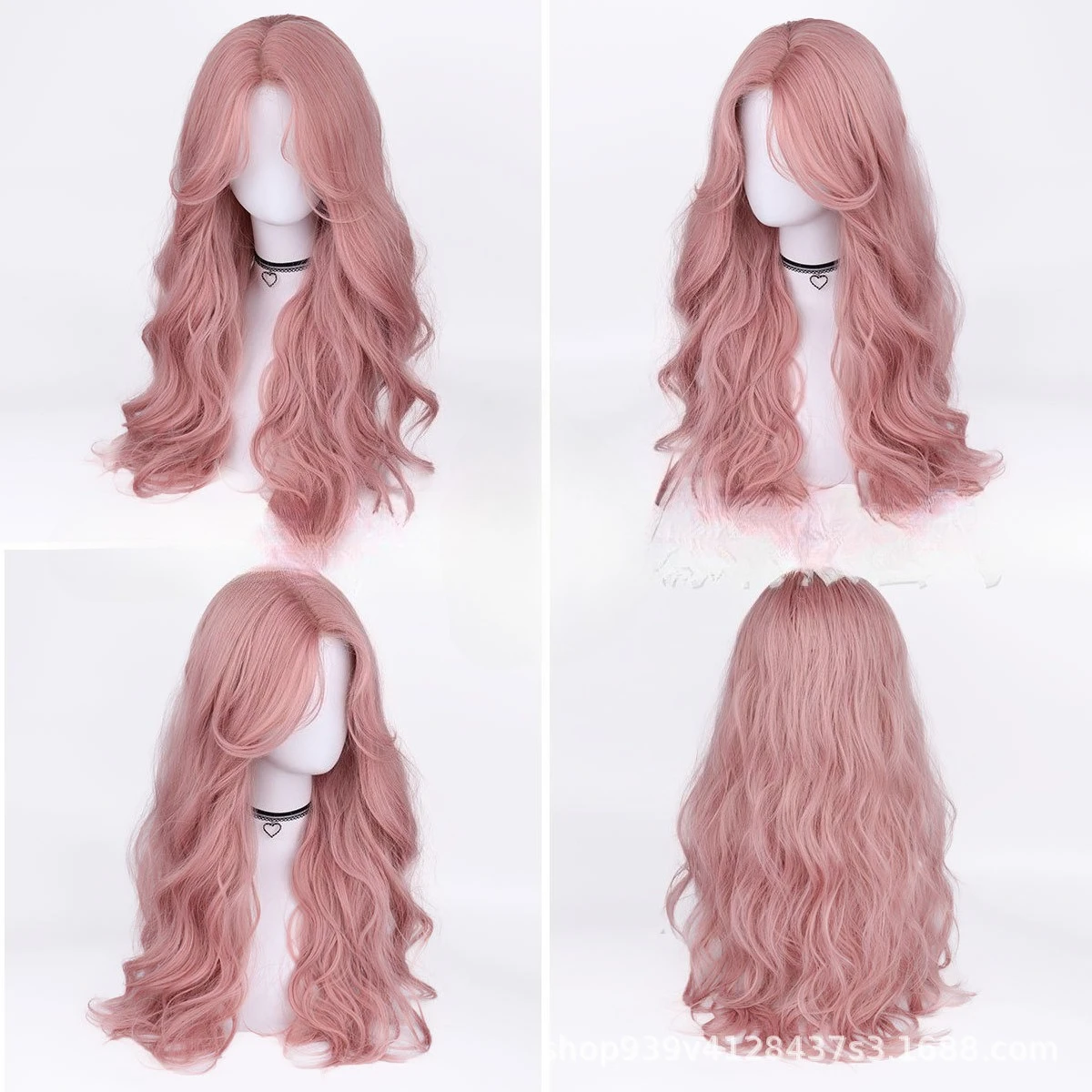 

Лолита Розовый Парик Большой Волнистый Микро Рулон Розовая Сетка Высокотемпературный Шелковый Парик Полный Головной Убор Лидер продаж