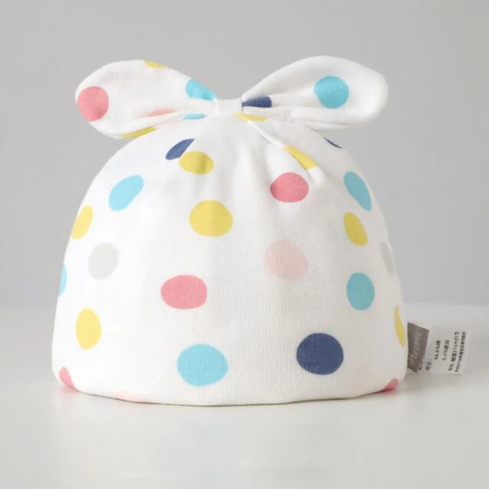 High Quality Baby Hat Cotton Cute Dot Floral Animal Print Newborn Boy Girl Caps 0-3 Months Hospital Baby Accessories