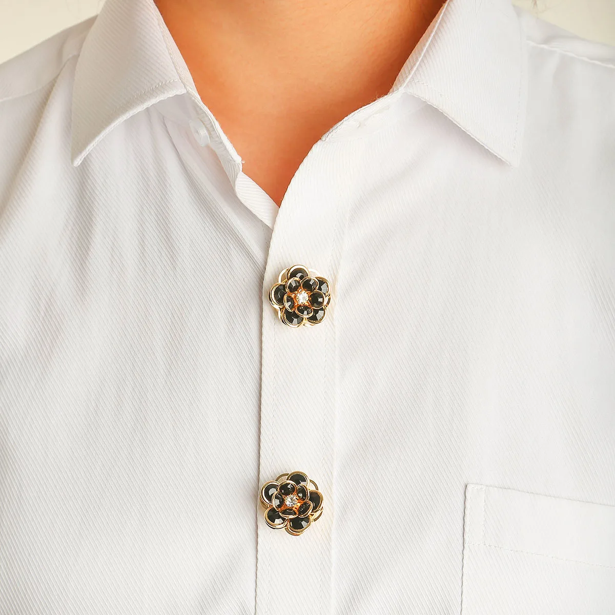 

2pcs Button Covers for Shirt Rhinestone Cufflink Clip Women Men Accessories Tuxedo Cufflinks Cover Sleeve Button Festival Gifts