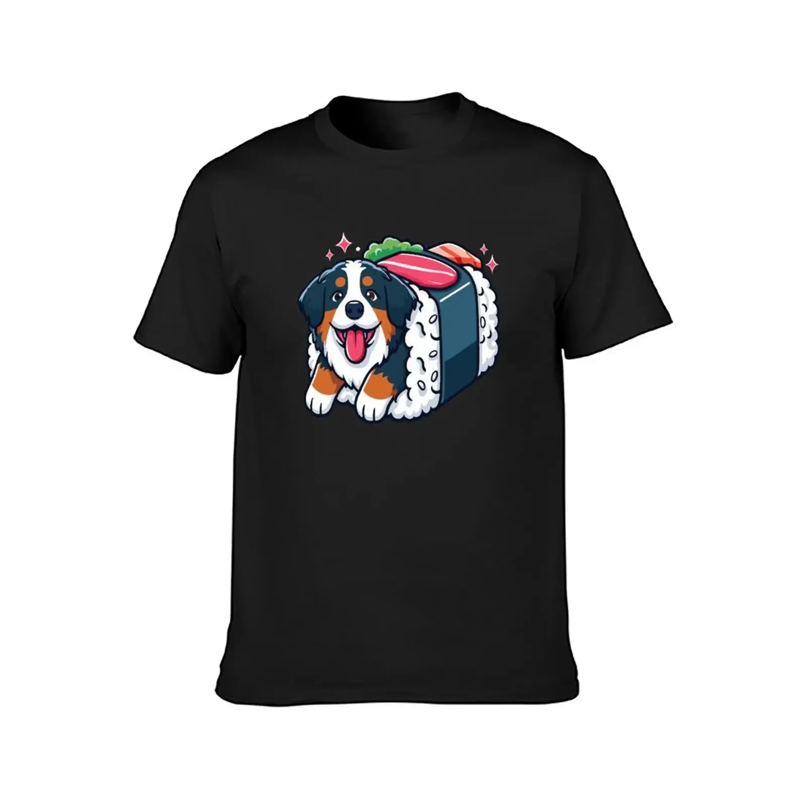 Cute Kawaii Bernese Mountain Sushi Dog Lover, Funny Bernese Mountain Dog T-Shirt summer clothes summer tops mens t shirt