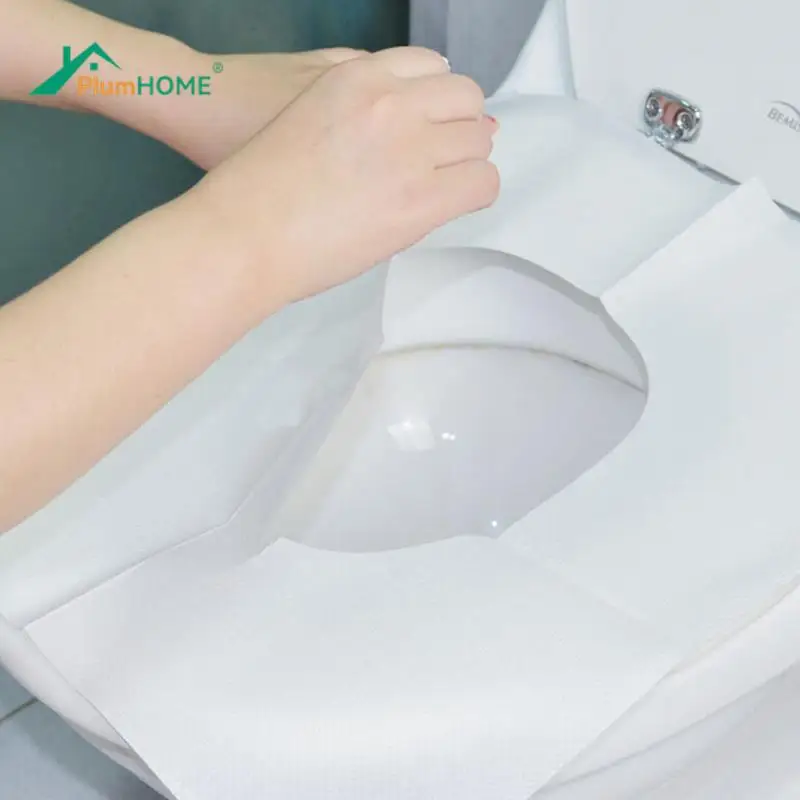 Wholesale 10pcs/lot Toilet Tools Disposable Toilet Seat Cover Toilet Paper Mat For Travel Outdoors Camping Bathroom Accessories