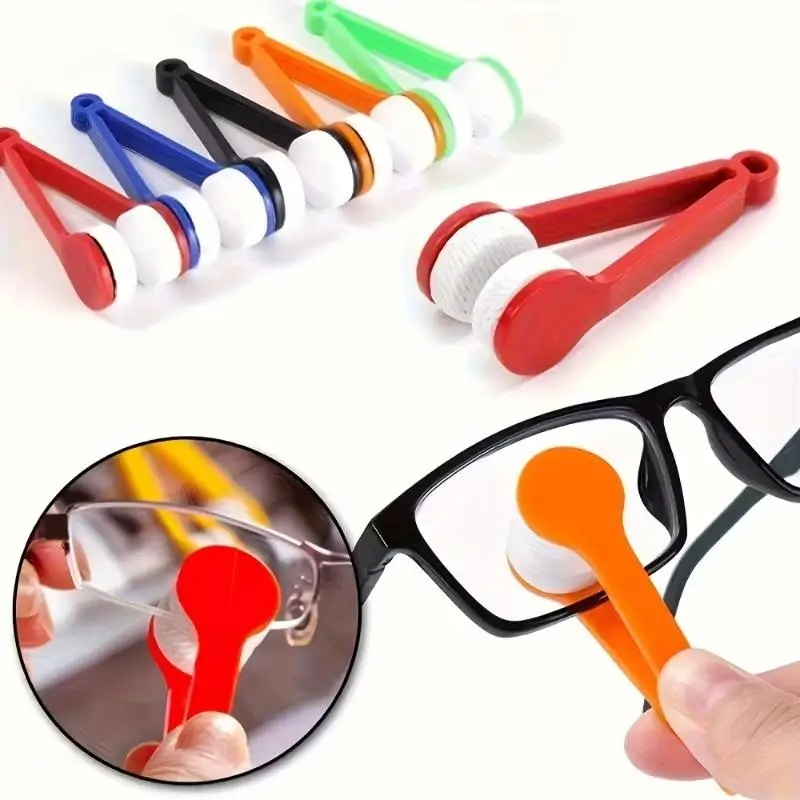 5pcs Eyeglass Cleaning Brush Set,Reusable Fashionable Creative Design,Includes Microfiber Cloth&Dual-Sided Brushes,Perfect Gift