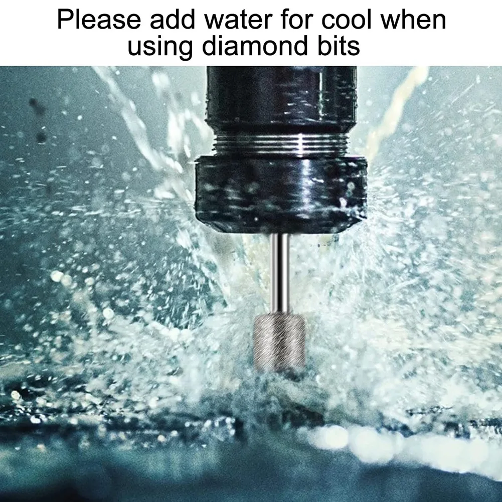AT41 Juego de tallado de piedra, 12 piezas de brocas de diamante para rocas de piedra, cerámica de vidrio, herramientas rotativas Dremel (4 mm, 5 mm, 6 mm, 8 mm, 10 mm, 12 mm)