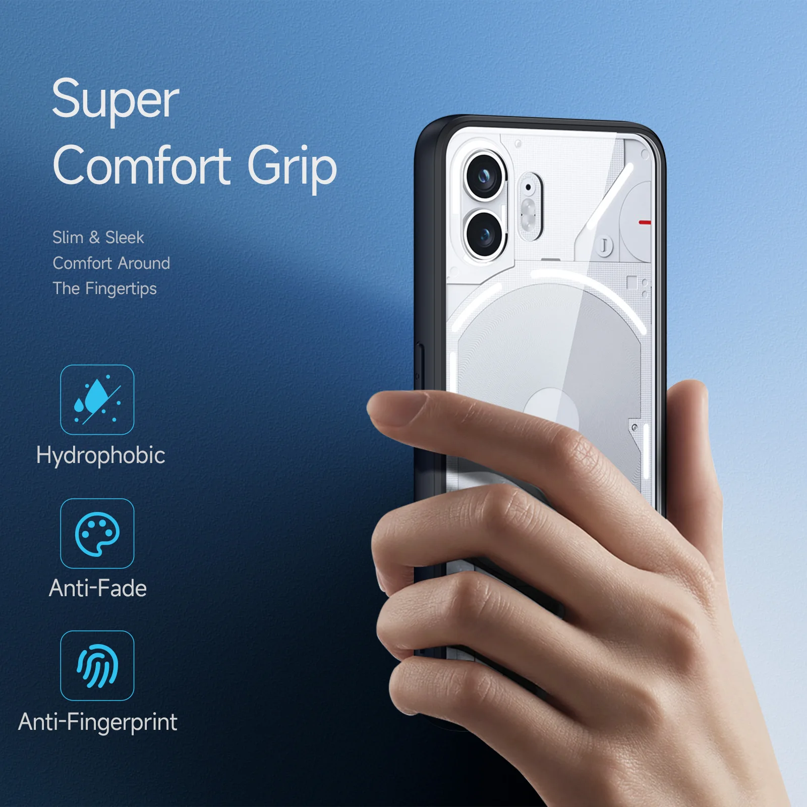 Mobile Phone Cover Case For Nothing Phone 2 Black Shockproof Cell Case For Nothing Phone2 Two Protection Cover Tempered Glass