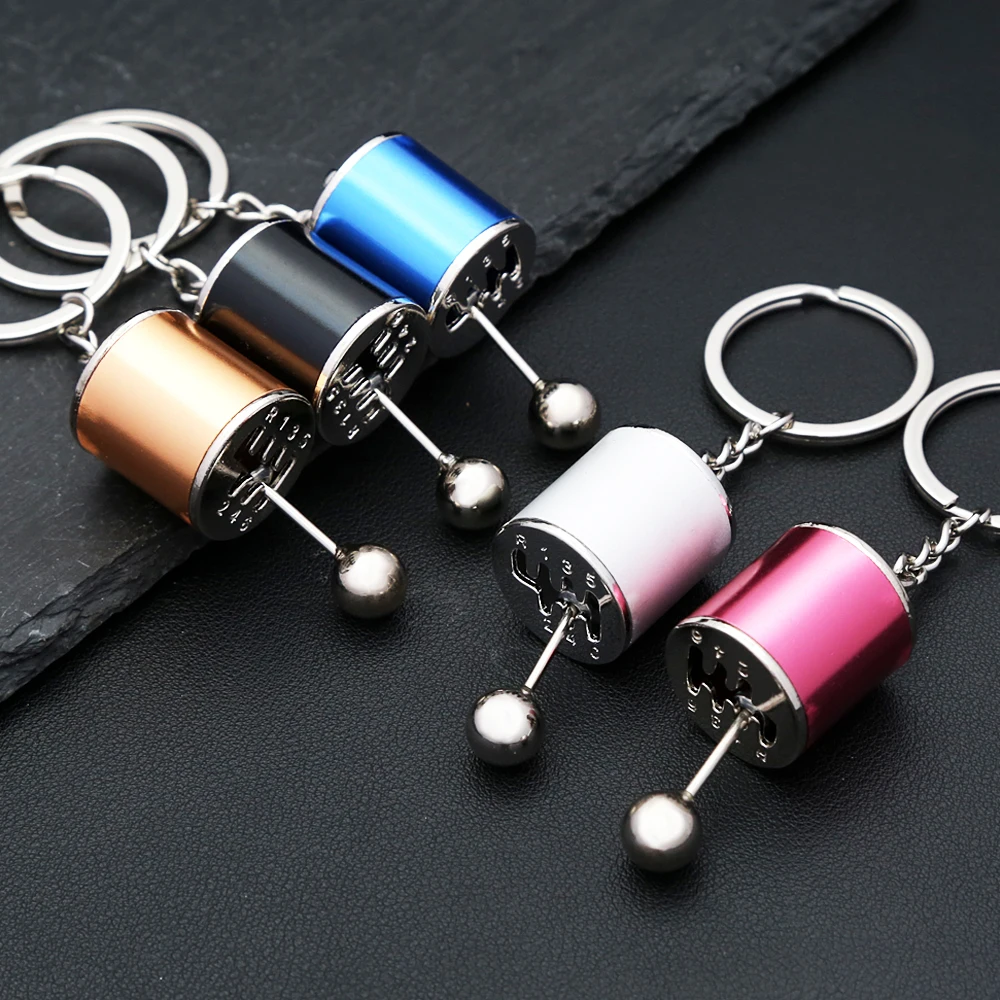 Fashion Creative Multicolor Car Gear Shift Manual Transmission Keychain For Men Car Pendant Shifter Metal Keychain Charm Jewelry