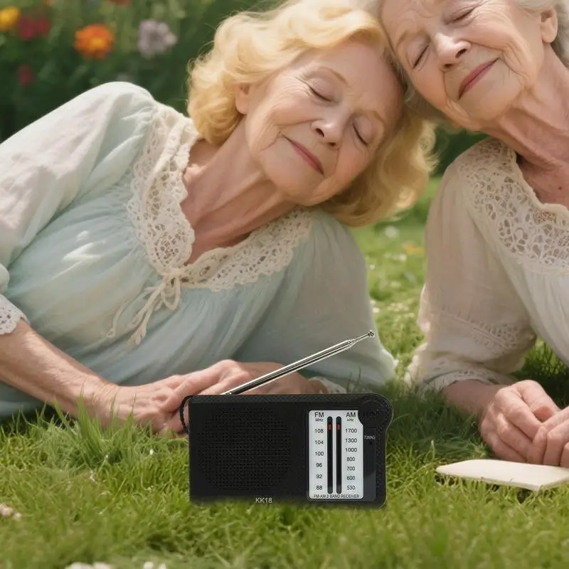 AM FM 라디오 날씨 라디오(스피커 수신기 포함) 가정용 스트랩 포함 매일 통근 캠핑 야외 여행 RV 하이킹 자동차