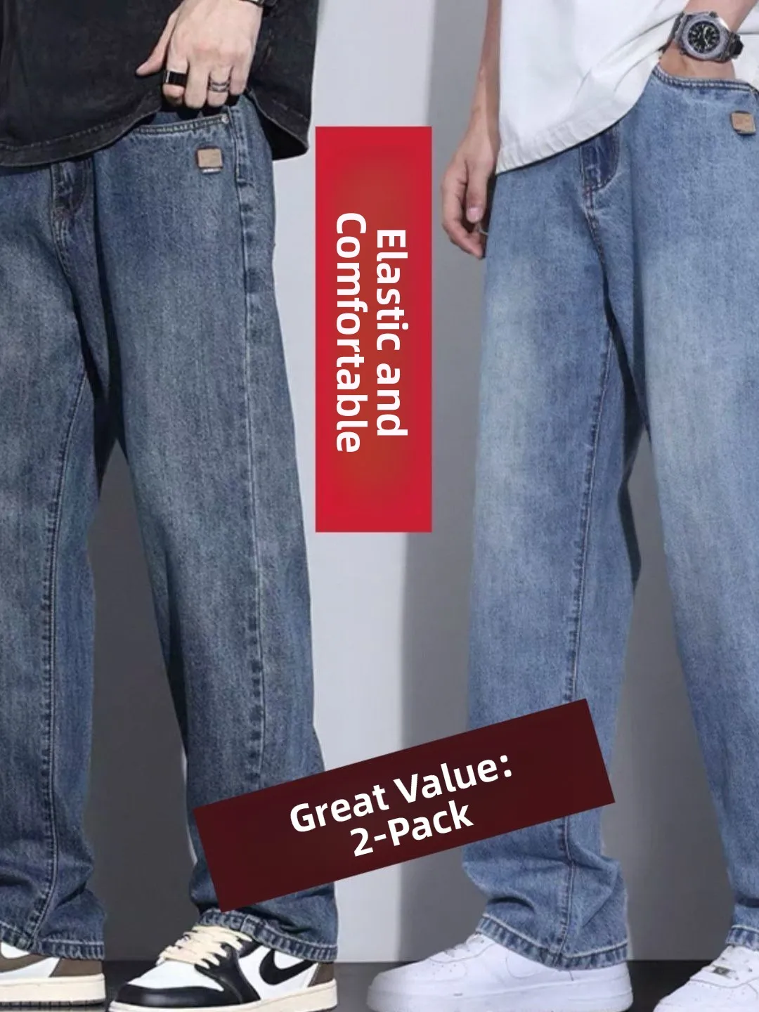 

High-End Summer Men's Thin Denim Jeans Casual Versatile Comfortable Korean Style Men's Jeans Long Pants 12 Pieces
