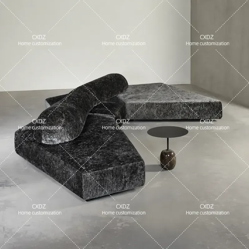 Minimalist Modular Rock Sofa Wabi Sabi Style Home Straight Row Special Shaped Combination Couch for Living Room Furniture