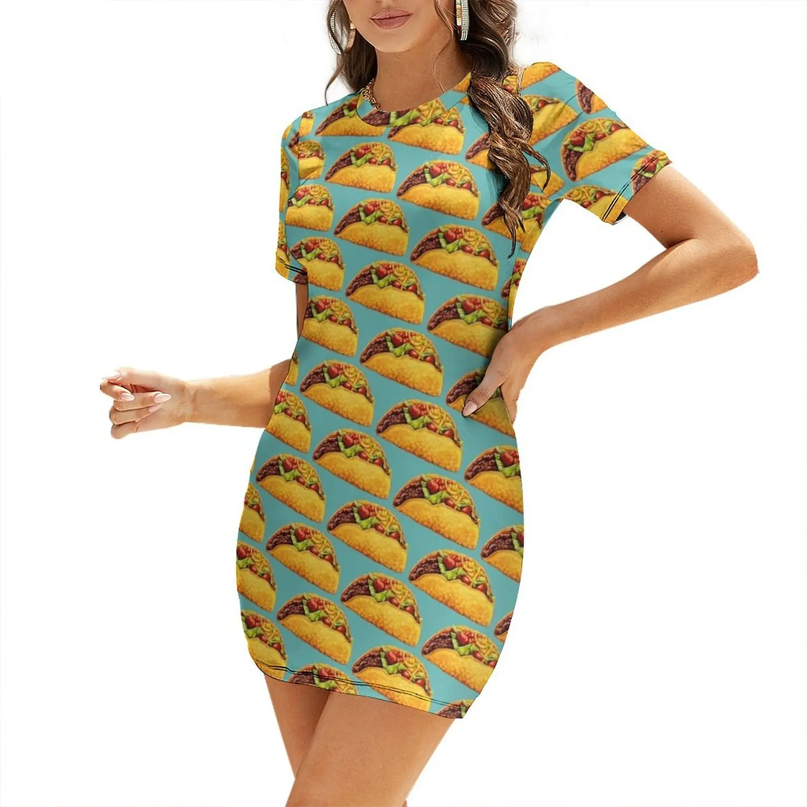 

Taco Short-Sleeved Dress dresses with long sleeves sexy short dresses daring dresses for women summer Dress
