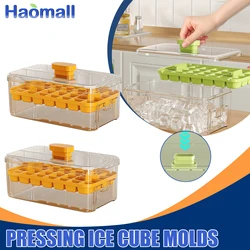 Moldes para cubitos de hielo a presión, caja de hielo para el hogar, modelo fácil de quitar, congelación, whisky, cóctel, herramientas