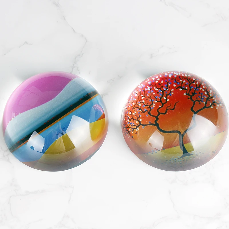 مخصص كريستال نصف الكرة الزجاجية نصف الكرة ثقالة الورق إطار صور شخصي المجال تذكارية مكتب ديكور المنزل