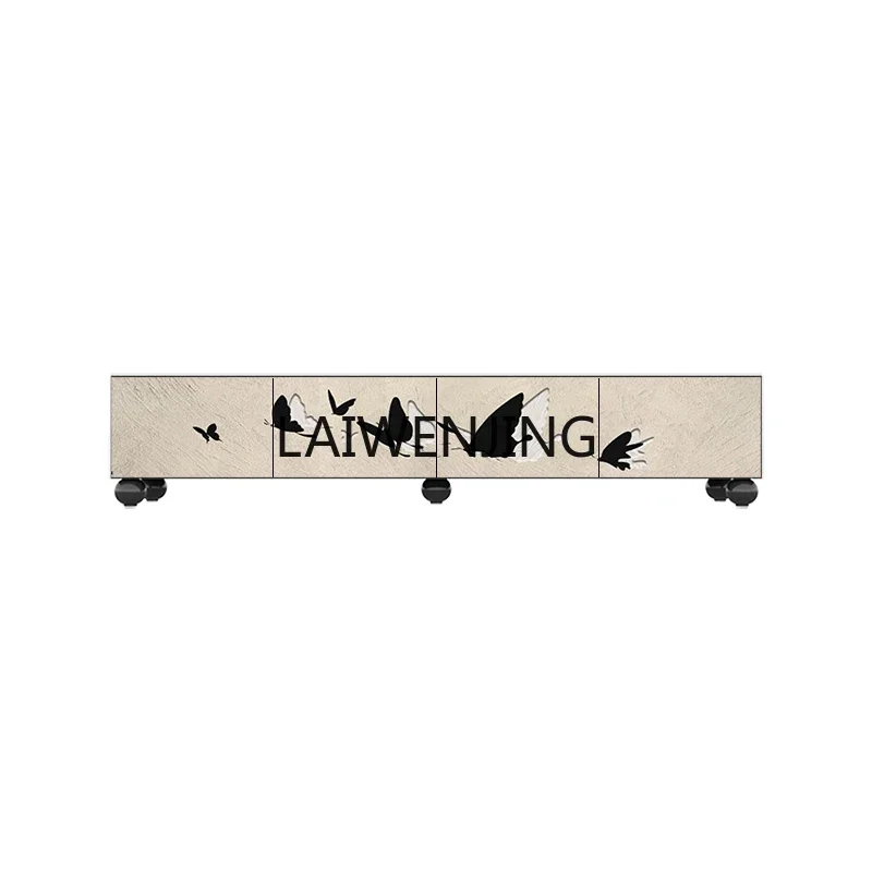 

MJY coffee table TV cabinet combination black floor cabinet customization